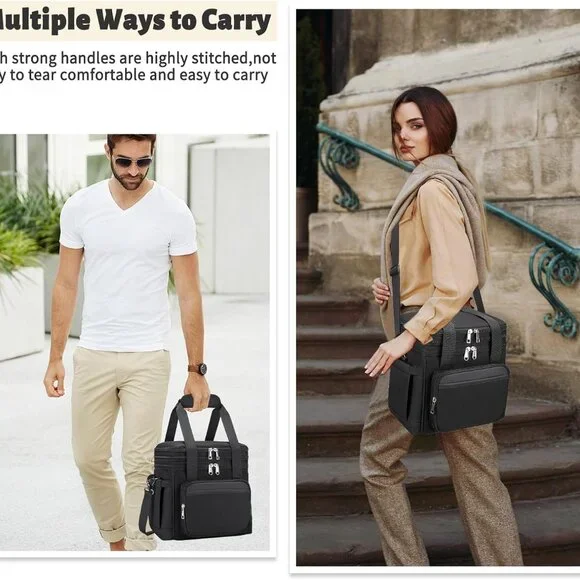 Insulated Lunch Bag Lunch Box for Men Double Deck Reusable